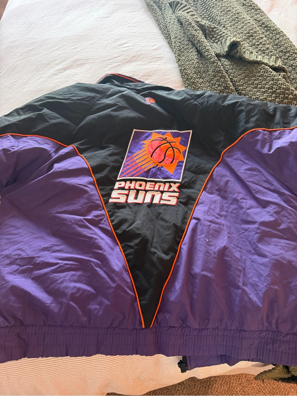 Vintage Phoenix Suns Black & Purple Bomber Jacket